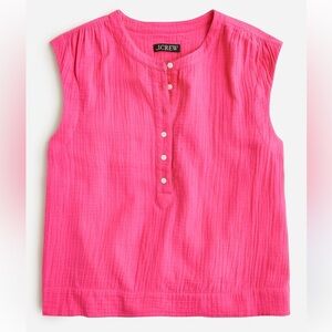 J CREW WOMENS CORA TOP SOFT GAUZE PINK SMALL